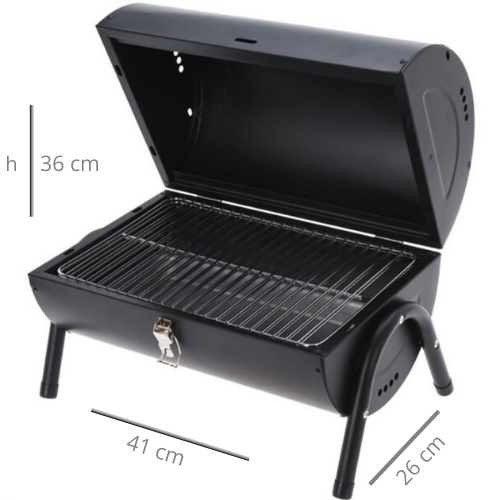BBQ - tafel model - houtskool - zwart