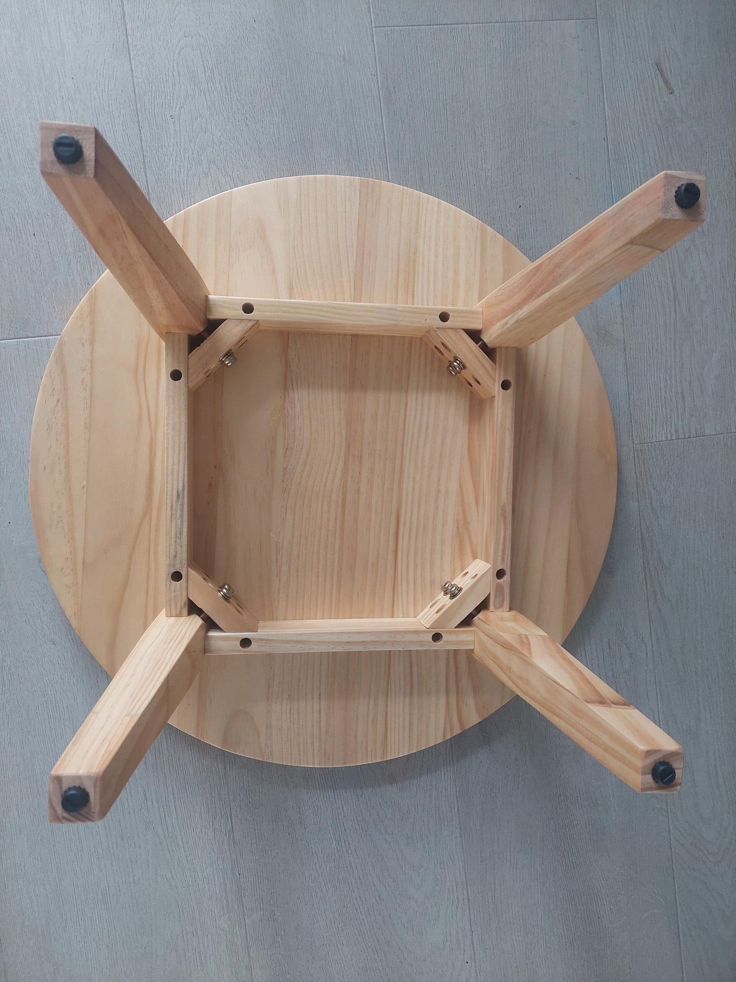 Bijzettafel voor buiten - salontafel - rond - massief grenen - Ø 60cm