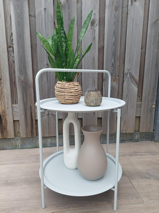 multifunctionele plantentafel buiten - licht grijs