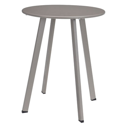 Ronde bijzettafel tuin Ø40 cm – Taupe metaal - bijzettafel buiten