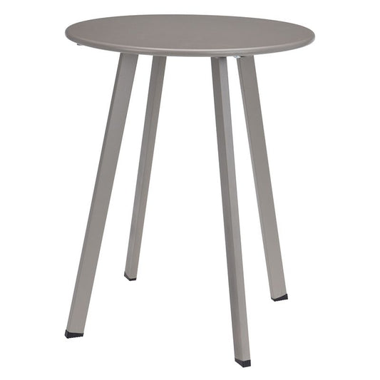 Ronde bijzettafel tuin Ø40 cm – Taupe metaal - bijzettafel buiten