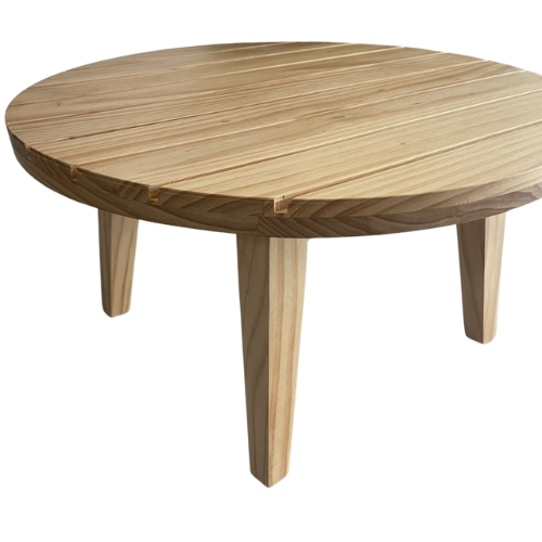 Bijzettafel voor buiten - salontafel - tuintafel - massief grenen - rond Ø 60cm