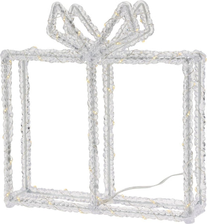 Kerstcadeau LED Verlichting – 24 cm – Warm Wit – 80 LED – Timer – Binnen & Buiten