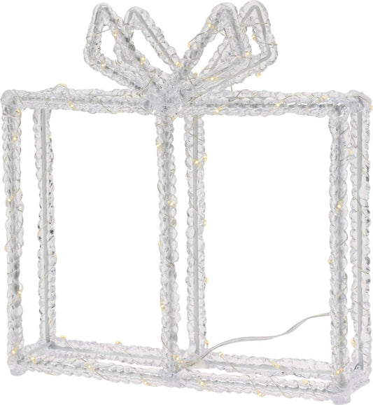 Kerstcadeau LED Verlichting – 24 cm – Warm Wit – 80 LED – Timer – Binnen & Buiten