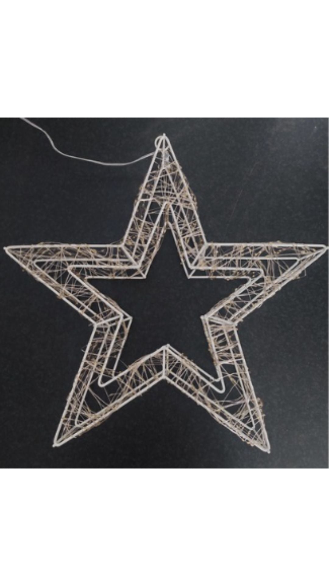 Witte Kerstster - LED – voor binnen en buiten - 38cm