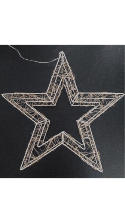 Witte Kerstster - LED – voor binnen en buiten - 38cm