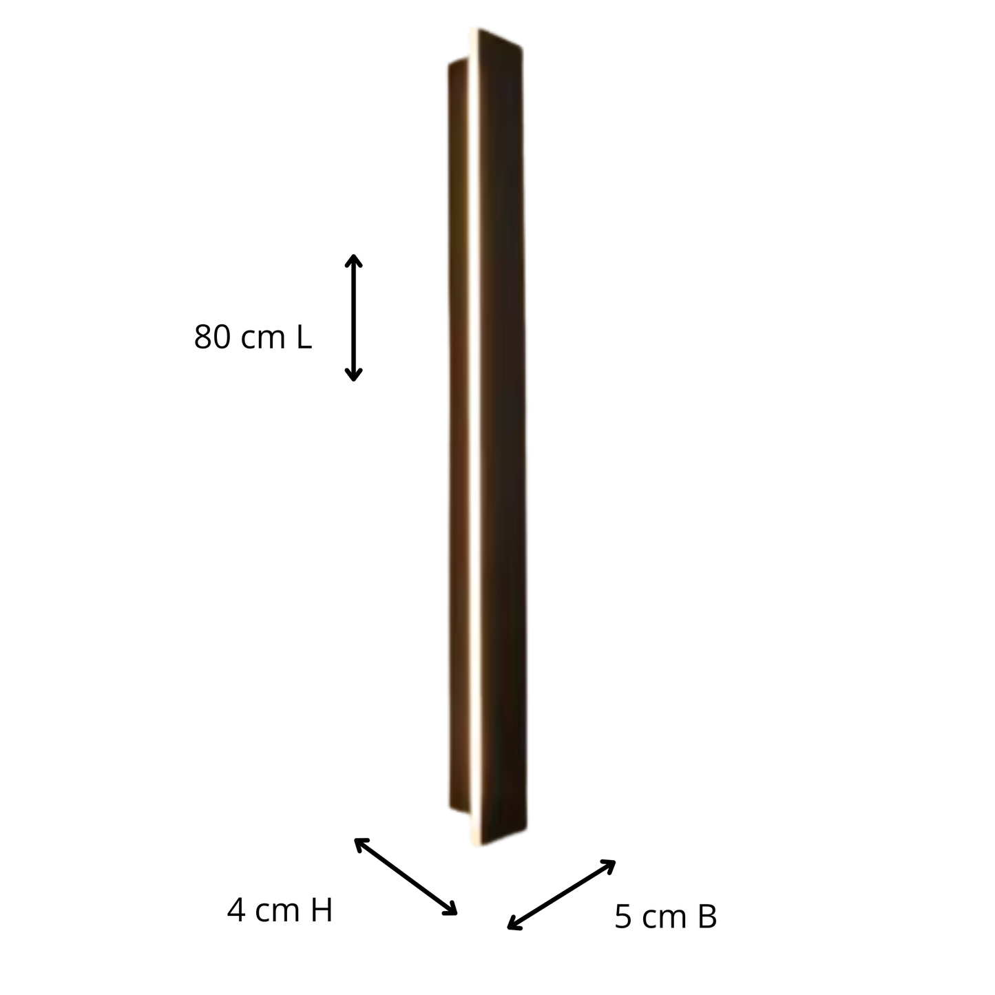 Moderne Wandlamp Buiten – 80cm Zwart IP65 – Gevel & Tuinverlichting