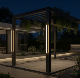 Moderne Wandlamp Buiten – 80cm Zwart IP65 – Gevel & Tuinverlichting