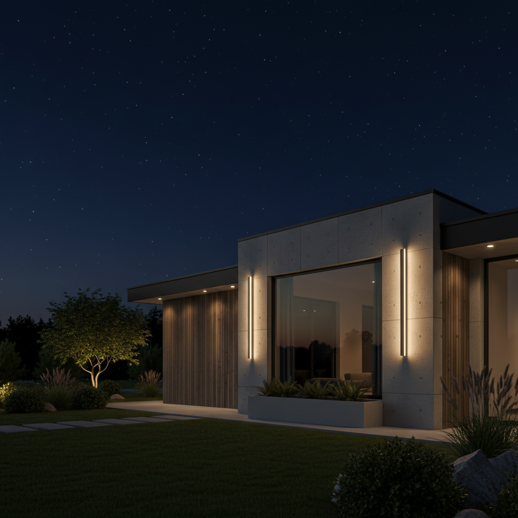 Moderne Wandlamp Buiten – 80cm Zwart IP65 – Gevel & Tuinverlichting