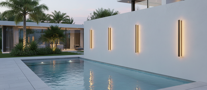 Moderne Wandlamp Buiten – 80cm Zwart IP65 – Gevel & Tuinverlichting