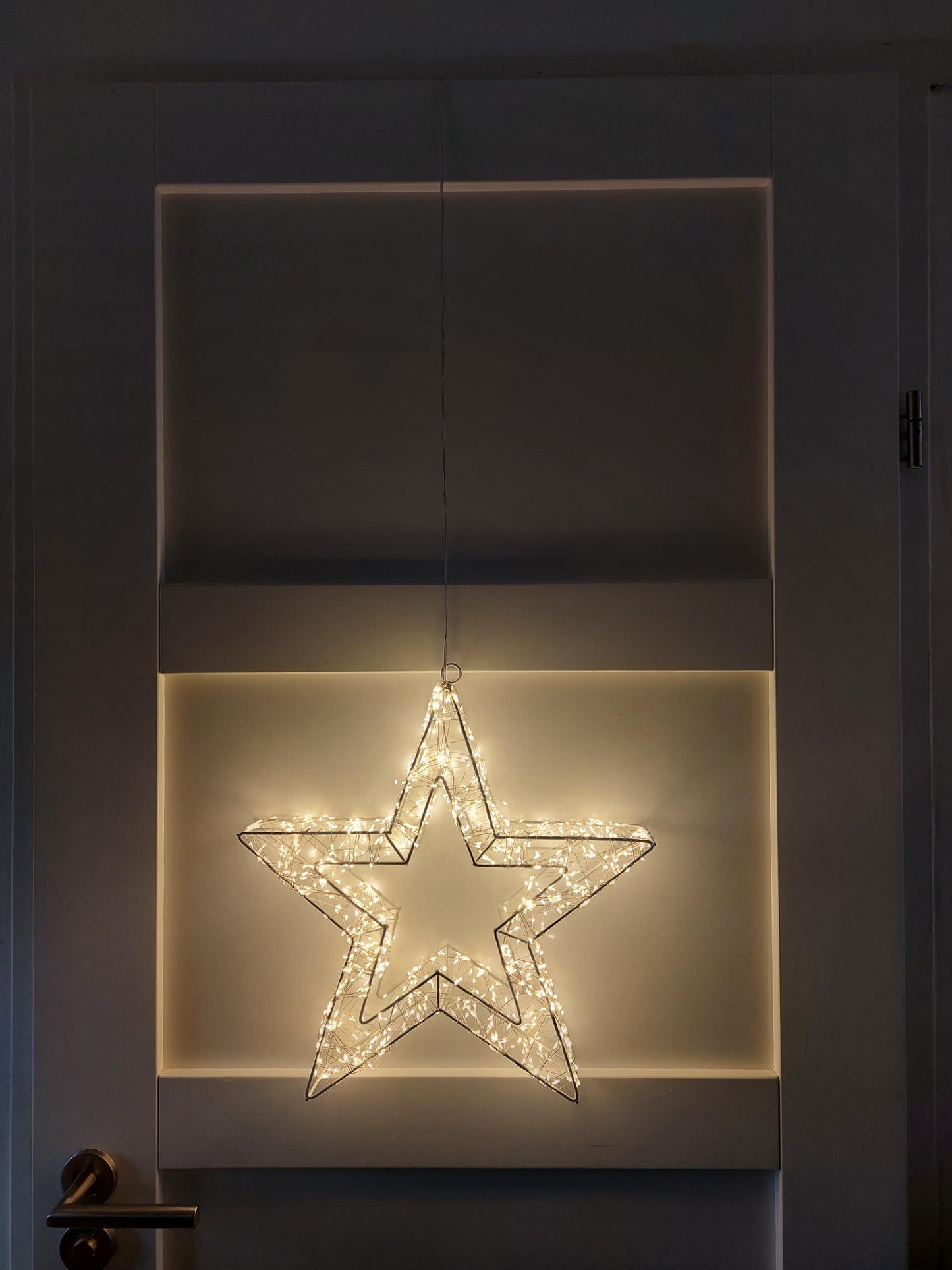 Witte Kerstster - LED – voor binnen en buiten - 38cm